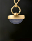 Namibian Chalcedony Boat Pendant