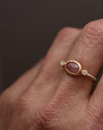 Beach Rose Pink Sapphire Ring