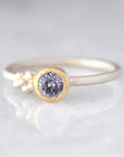 Baby Salted Ring | 14k + Sterling with Spinel - August Birthstone