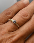 Baby Salted Ring | 14k + Sterling with Spinel - August Birthstone
