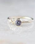 Baby Salted Ring | Sterling Silver with Spinel - August Birthstone