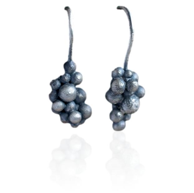 Salted Cluster Earrings / Oxidized