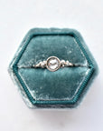 Grey Rose Cut Salted Engagement Ring