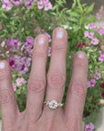 Salted Engagement Ring | Old Mine Cut Diamond