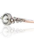 Grey Rose Cut Salted Engagement Ring