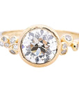 Salted Engagement Ring | Old Mine Cut Diamond