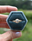 Salted Engagement Ring | Old Mine Cut Diamond