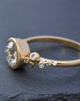 Salted Engagement Ring | Old Mine Cut Diamond