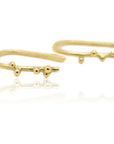 Salted Threader Earrings in 18k gold