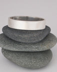 Sterling Silver Band. Eco Friendly Unisex Wedding Band Recycled Silver