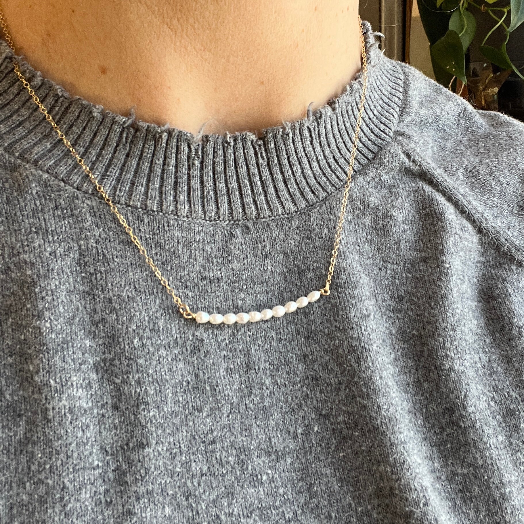 Pearl Bar Necklace