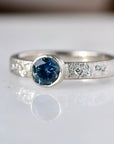 Montana Sapphire Ring in Platinum