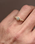 Sage Green Sapphire Salted Ring