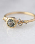 Sage Green Sapphire Salted Ring