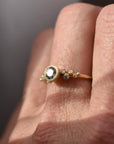 Sage Green Sapphire Salted Ring