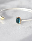 Teal Tourmaline Salted Cuff Bracelet