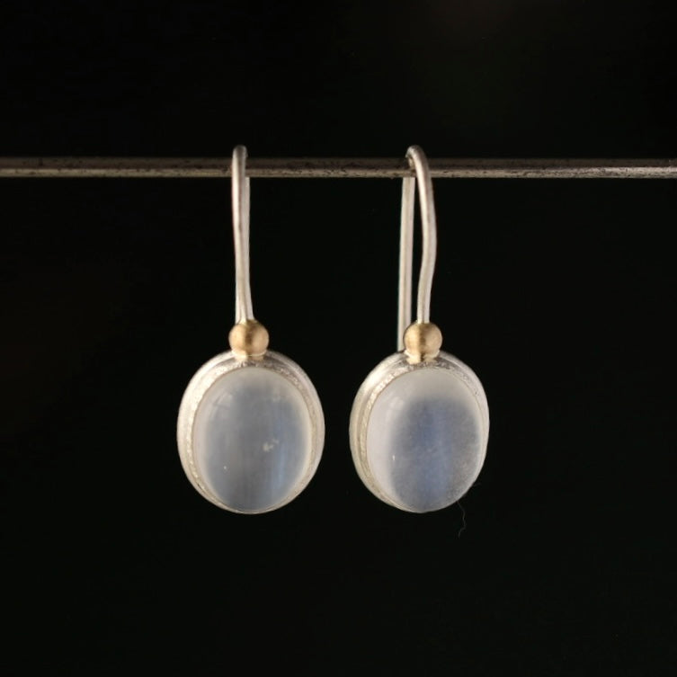 Rainbow Moonstone Drop Earrings