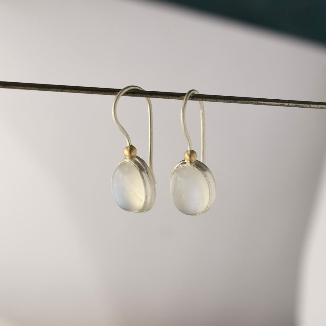 Rainbow Moonstone Drop Earrings
