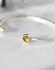 Moss Green Sapphire Salted Cuff Bracelet