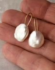 White Keshi Pearl Dangles