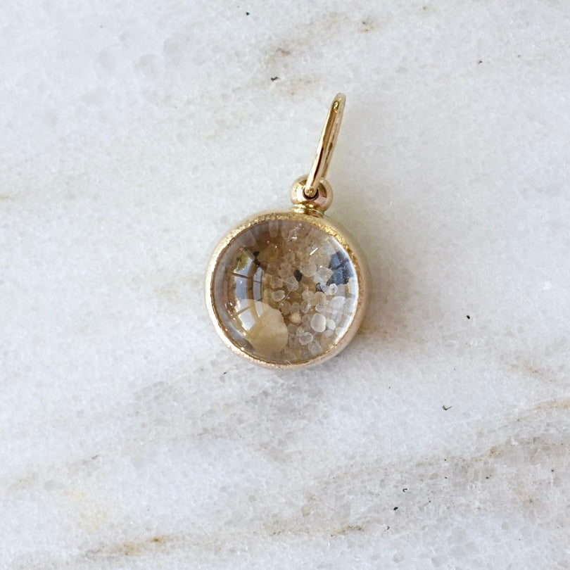 Beach Sand Necklace in 14k gold