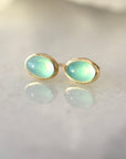 Peruvian Opal Stud Earrings in 14k gold