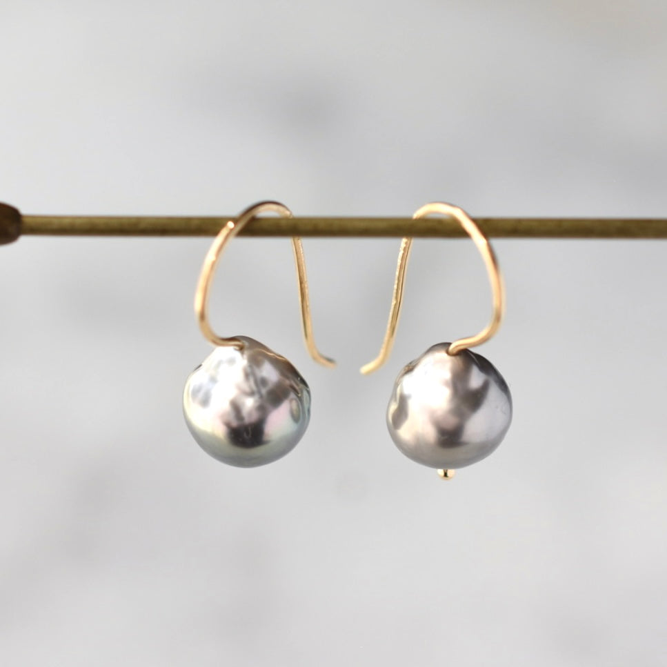Tahitian Keshi Pearl  Earrings