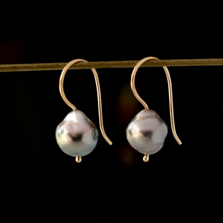 Tahitian Keshi Pearl  Earrings