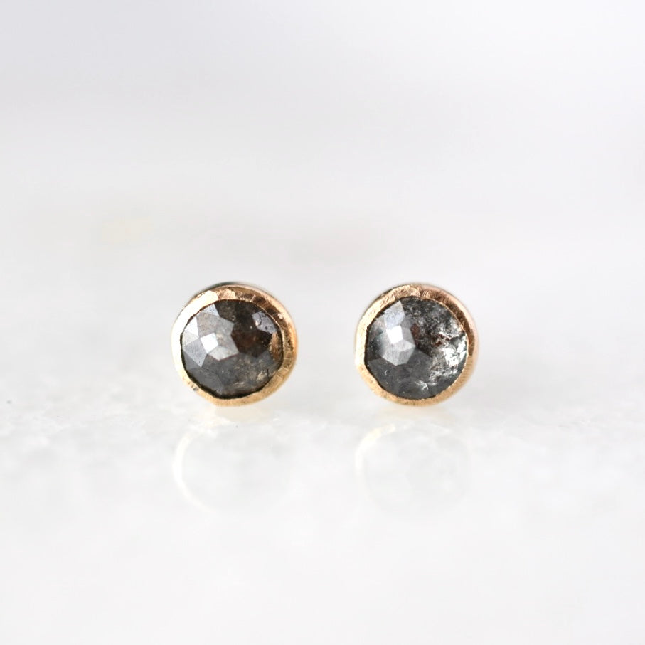 Rose Cut Diamond Bubble Studs