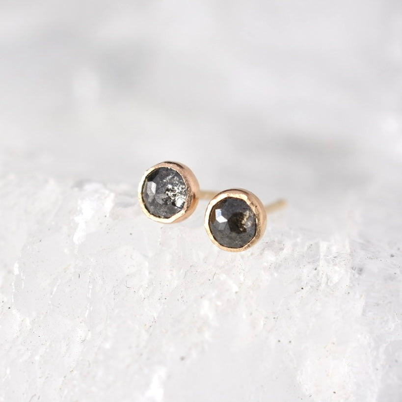Rose Cut Diamond Bubble Studs