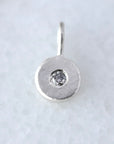 Diamond Pebble Pendant | Silver