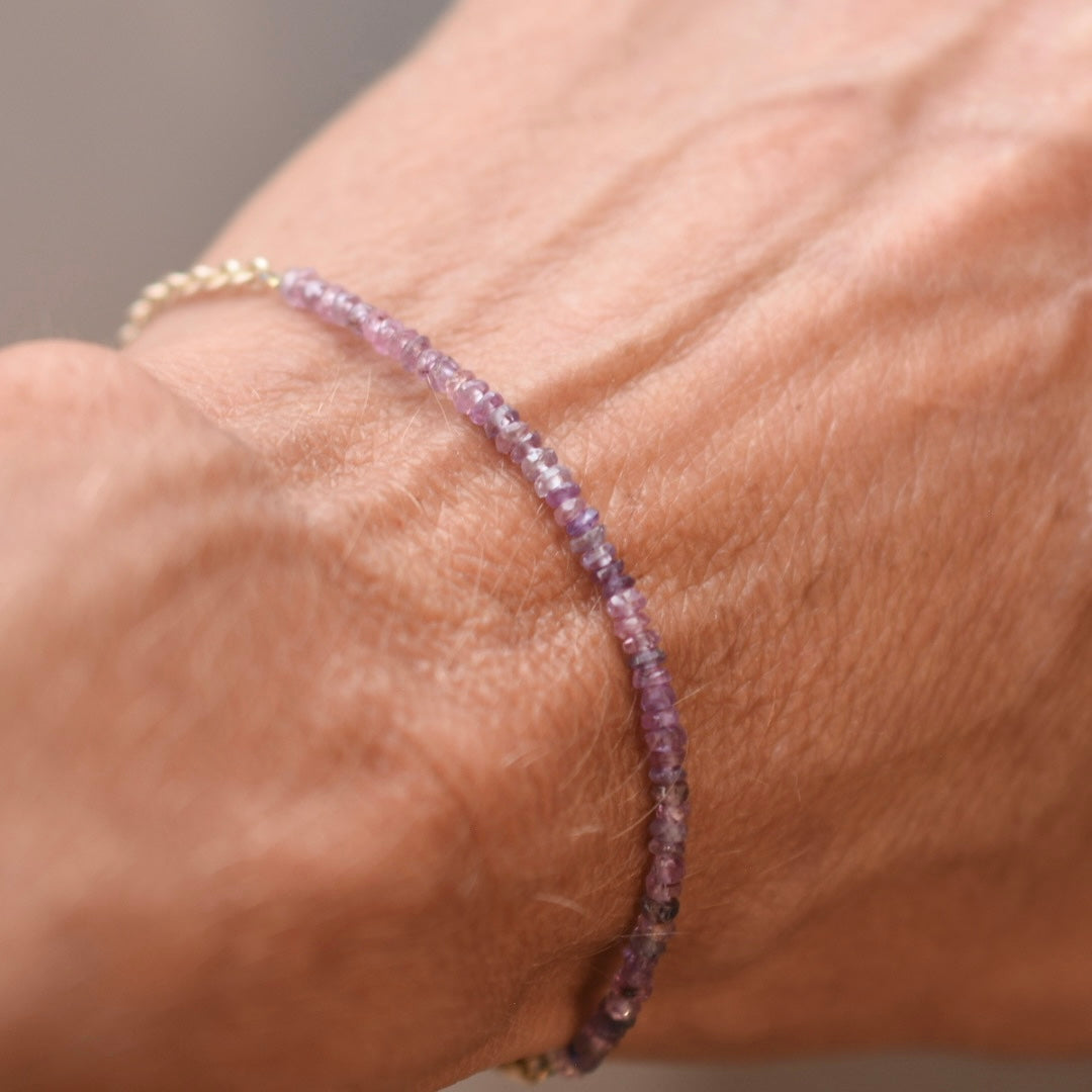 Spinel Chain Bracelet - August Birthstone