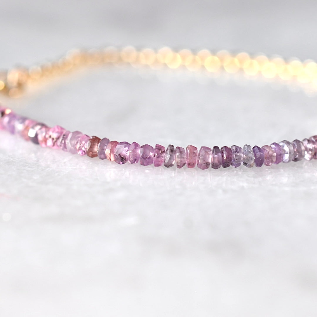 Spinel Chain Bracelet - August Birthstone