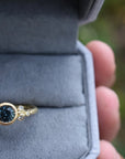 Teal Montana Sapphire Salted Ring