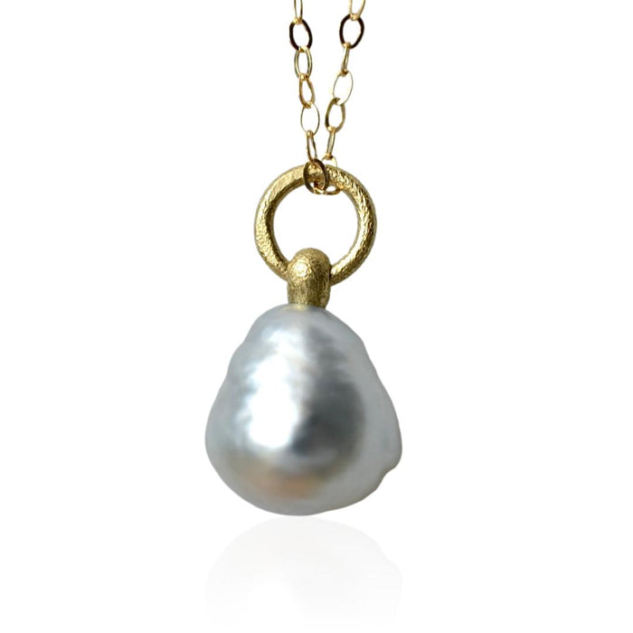 Silver Tahitian Pearl Pendant