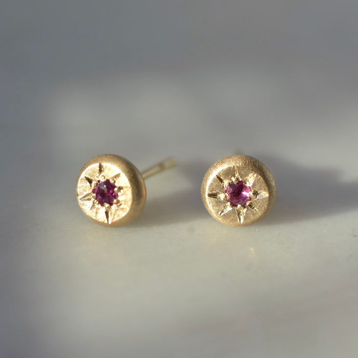 Compass Studs | Ruby