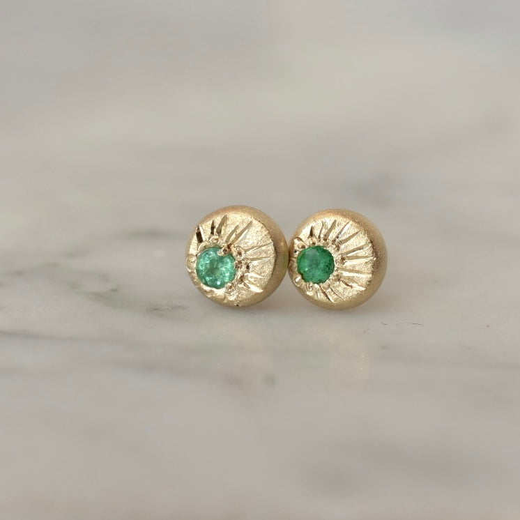 Shooting Star Studs | Emerald