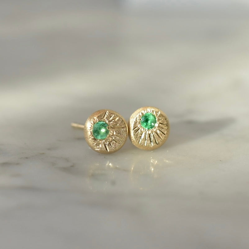 Shooting Star Studs | Emerald