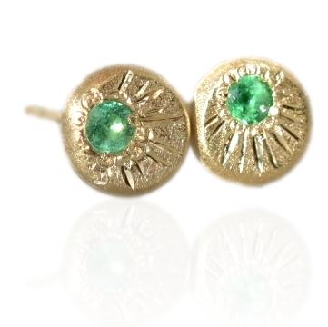 Shooting Star Studs | Emerald