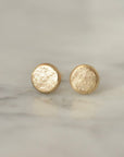 Pebble Studs / 14k Gold