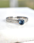 Montana Sapphire Ring in Platinum