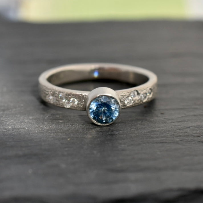 Montana Sapphire Ring in Platinum