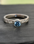 Montana Sapphire Ring in Platinum