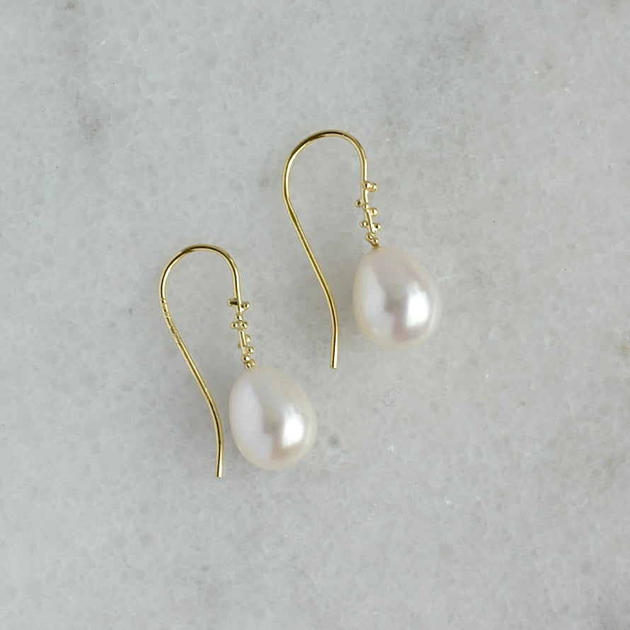 Pearl Salted Drop Earrings