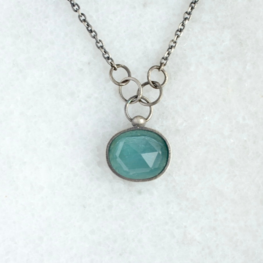 Seafoam Grandidierite Pendant