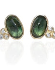 Green Australian Sapphire Studs