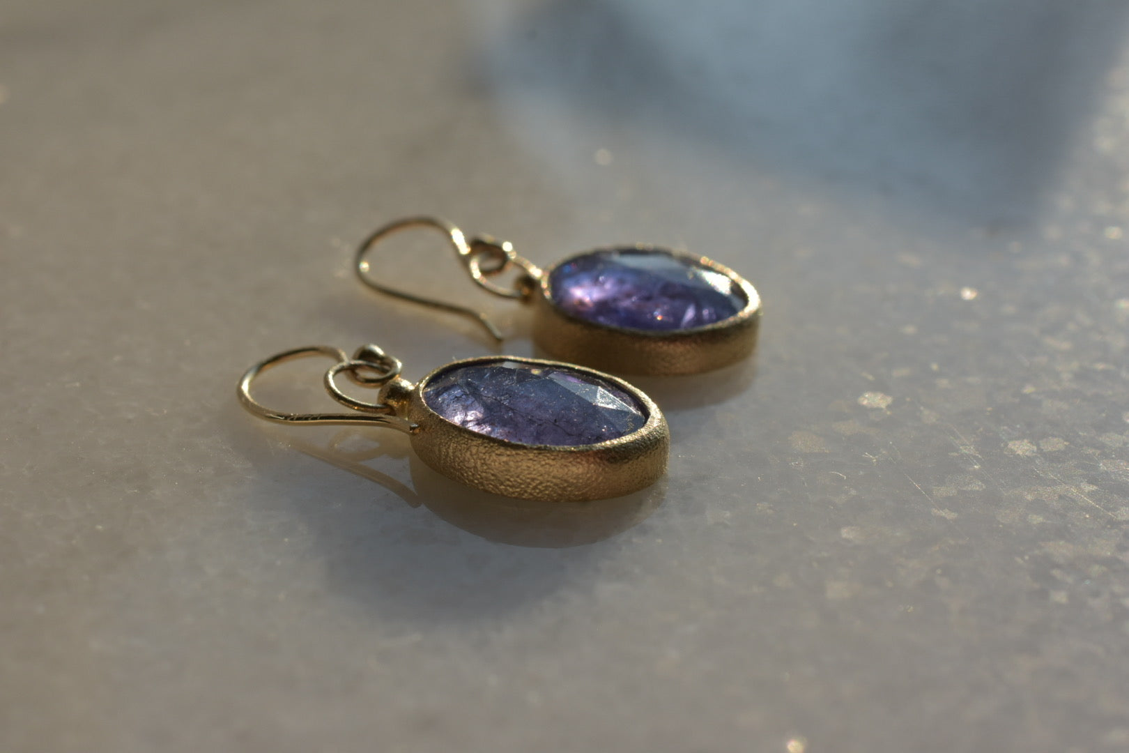 Rose Cut Tanzanite Earrings