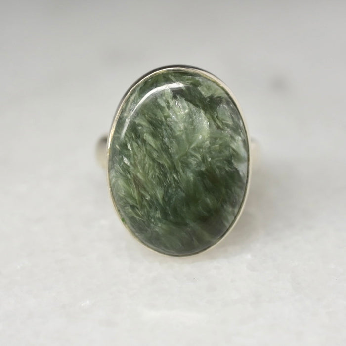 Green Seraphanite Ring