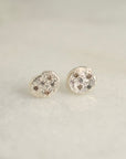 Beach Stone Stud Earrings | Silver