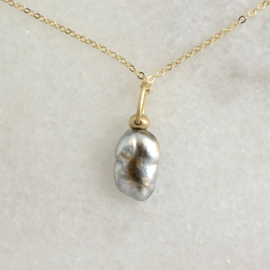 Copper Grey Tahitian Pearl Pendant